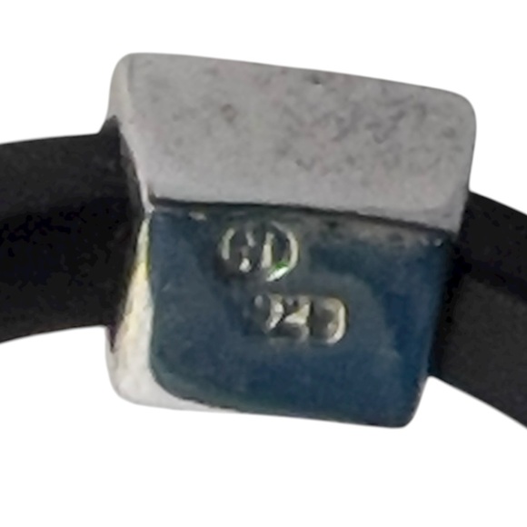 Estate Sterling Silver Sliding Heart Charm Ring Black Uncleaned & Unresearched - Picture 12 of 16